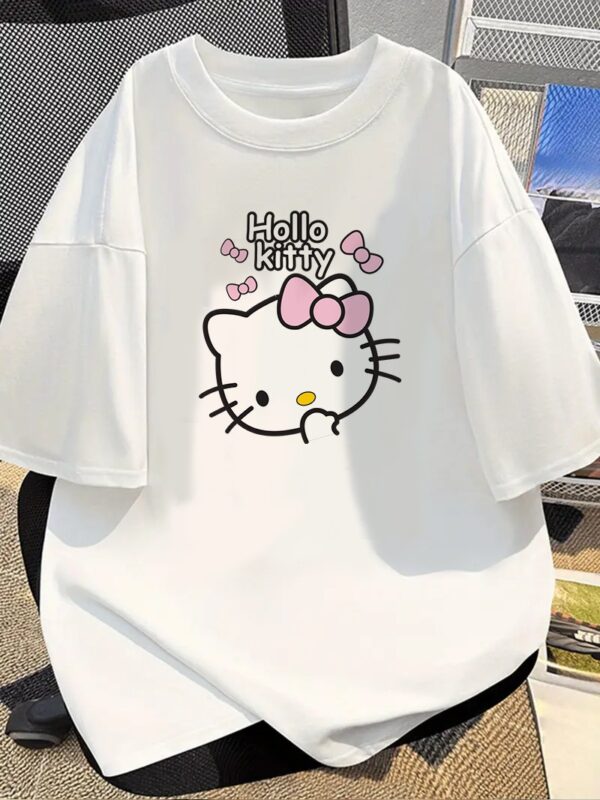 Drop Shoulder Printed Ladies T-shirt