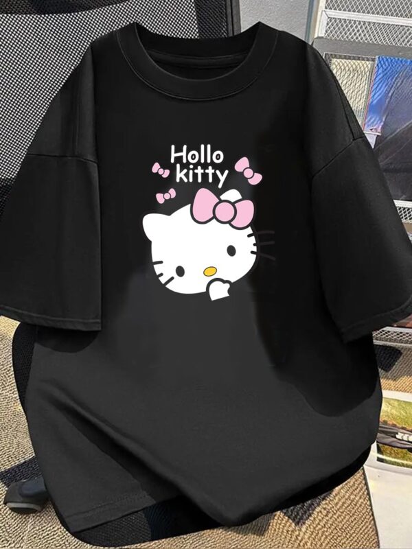 Drop Shoulder Printed Ladies T-shirt