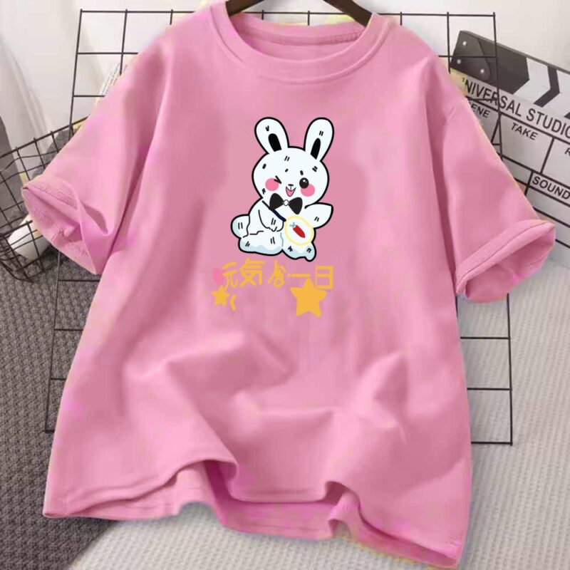 Drop Shoulder Printed Ladies T-shirt