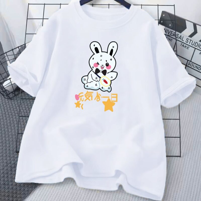 Drop Shoulder Printed Ladies T-shirt