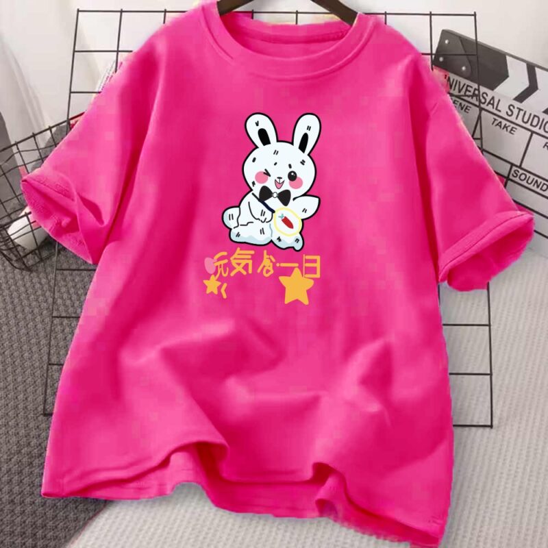 Drop Shoulder Printed Ladies T-shirt