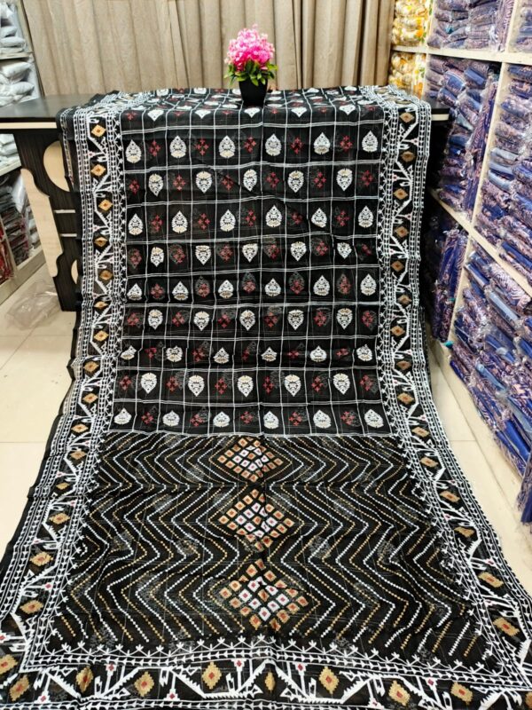 Half Silk Skin Print Sharee
