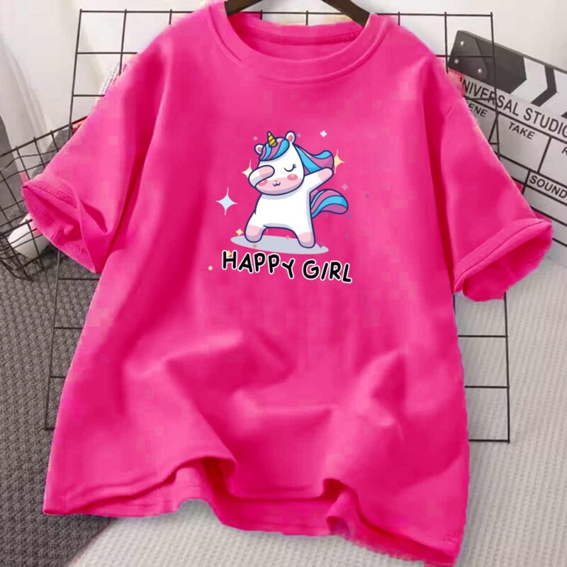 Drop Shoulder Printed Ladies T-shirt