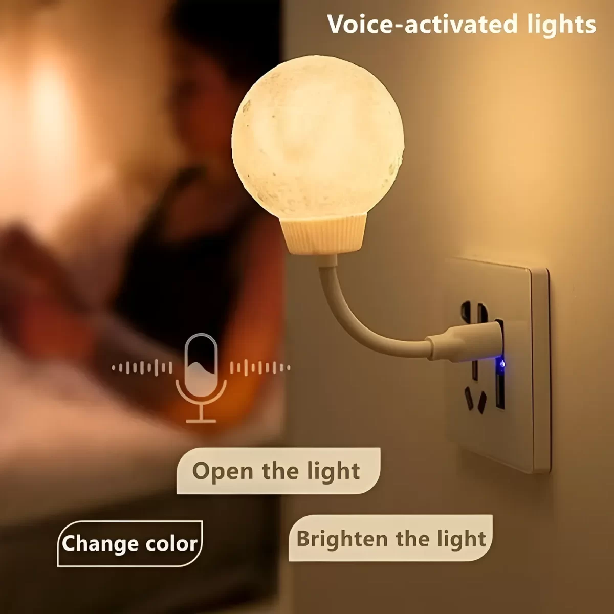 Moon Lamp - Voice Controlled Night Light