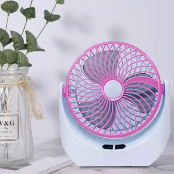 Rechargeable Mini Table Fan With LED Light
