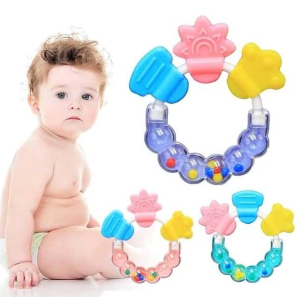 Silicone Baby Hand Teether With jhunjhuni CN-1pcs Baby Hand Teether